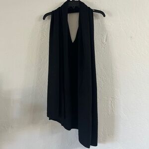 Black Cashmere Wrap Cardigan – One Size, Open Front, Convertible Drape‎